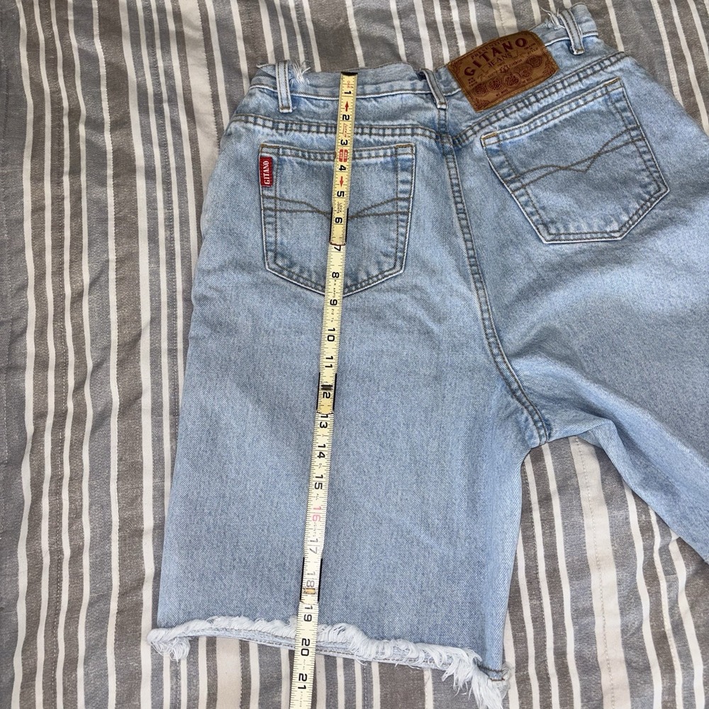 Gitano High Rise High Waisted Light Wash Mom Jean Denim Shorts Size 14 - Picture 10 of 12